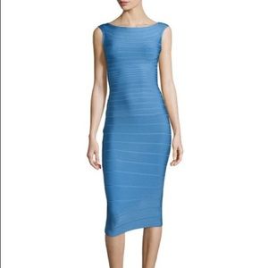 Herve Leger Blue Midi Dress